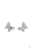 Paparazzi Wispy Wings - Multi colored Butterfly Shaped Earrings