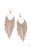 Paparazzi Gold Earring Combo with Rhinestone Ear Cuffs and Freefall Earrings