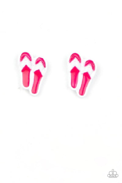 Paparazzi Starlet Shimmer Pink Flip-Flop Earrings  (for Little Girls)
