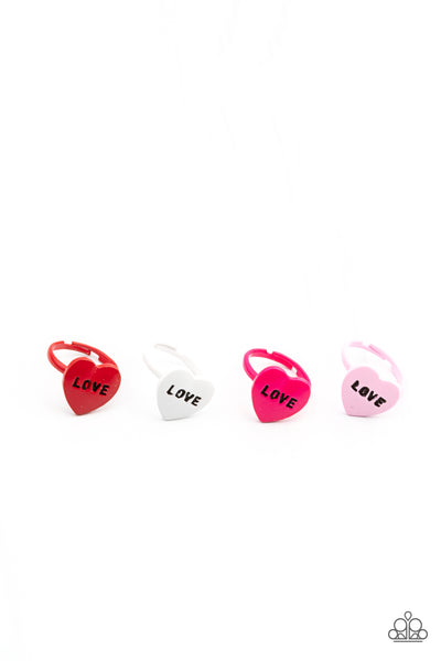 Starlet Shimmer Ring - Red White Pink - Paparazzi LOVE Heart Ring for Little Girls - TheSavvyShoppersJewelryStor