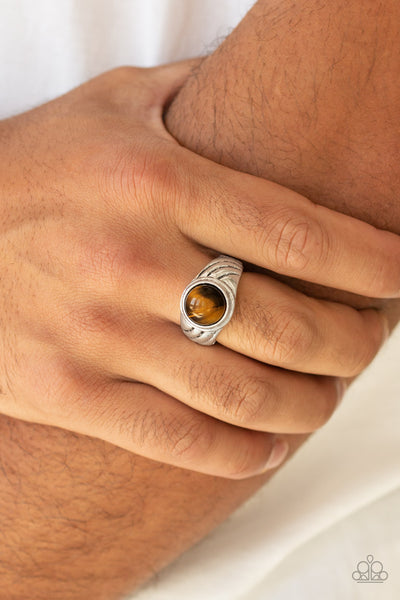 Paparazzi Play It Cool - Brown Ring for Men