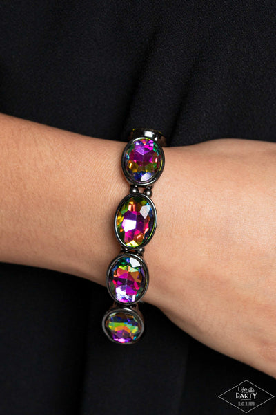 Paparazzi Diva In Disguise - Multi colored Oil Spill Bracelet