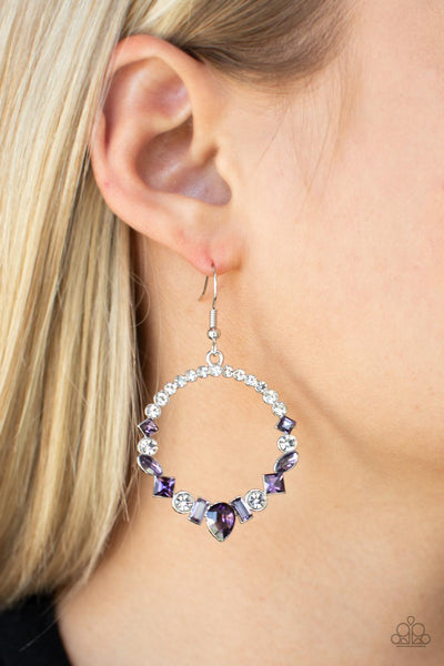 Paparazzi Revolutionary Refinement - Purple Gemstone Earrings
