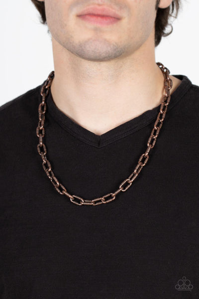 Paparazzi Rural Recruit - Copper Necklace for Men
