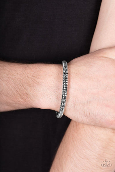 Paparazzi Turbocharged - Silver Cuff Bracelet for Men