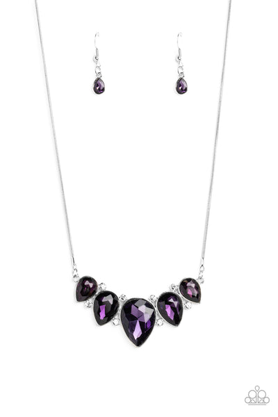 Regally Refined - Purple Gemstone Necklace - TheSavvyShoppersJewelryStore