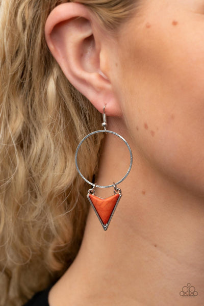 Sahara Shark - Orange Earrings