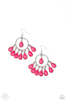 Paparazzi Flirty Flamboyance - Pink Earrings