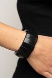 Paparazzi Island Grind - Black Wood Bracelet