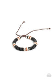 Paparazzi Wild Wanderer - Black Drawstring Bracelet for Men