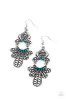 Paparazzi Galapagos Gala Blue Rhinestone Earrings