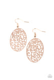 Paparazzi Secret Orchards - Rose Gold Earrings