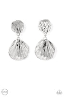 Paparazzi Metro Mermaid - Silver Clip-on Earrings