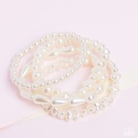 Paparazzi Gossip PEARL - White Bracelets