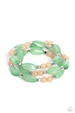 Paparazzi I BEAD You Now and BEAD Drill - Green and Peachy Pink Necklace and Bracelets Combo