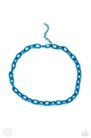 Paparazzi Exuberant Encore - Blue Choker Necklace