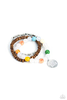 Paparazzi Lifes a Beach - White and Colorful Beaded Bracelets