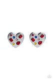 Heart Necklace & Earring Combo - Multi colored
