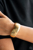 Paparazzi The Amber - Zi Collection Gold and Rhinestone Necklace w/ Urban Anchor - Gold Hinge Bracelet