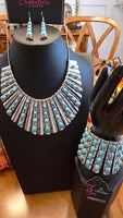 Paparazzi The Ebony - Zi Collection Turquoise Necklace and Bracelet