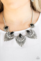 Paparazzi Miss YOU-niverse - Black and Silver Necklace