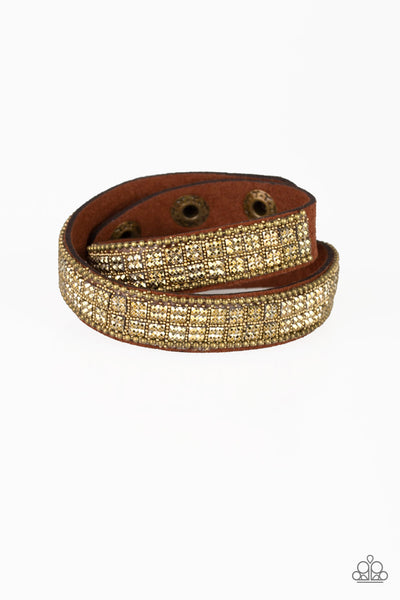 Paparazzi Rock Band Refinement - Brass Wrap Bracelet