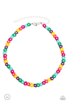 Paparazzi Multi colored Choker Necklace and Earring Combo