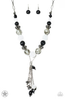 Paparazzi Break A Leg! - Black and white necklace