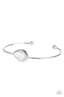Paparazzi Make A Spectacle - White Gemstone Cuff Bracelet