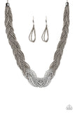 Paparazzi Brazilian Brilliance - Silver Seed Bead Necklace