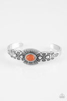 Paparazzi Wide Open Mesas - Orange Cuff Bracelet