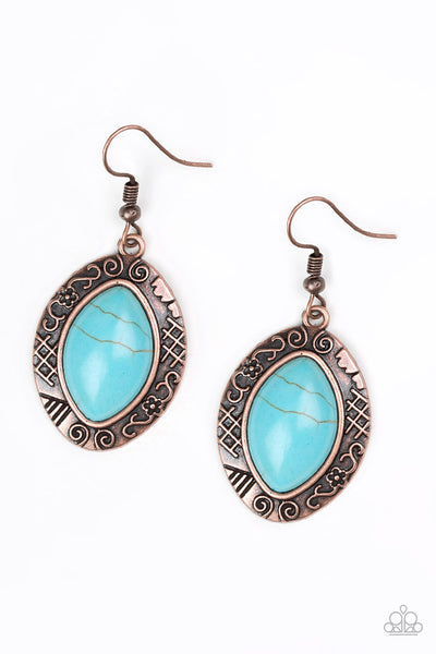 Paparazzi Aztec Horizons - Copper Earrings