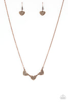 Paparazzi Another Love Story - Copper Heart Necklace