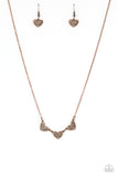 Paparazzi Another Love Story - Copper Heart Necklace