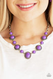 Voyager Vibes - Paparazzi - Purple Necklace - TheSavvyShoppersJewelryStore