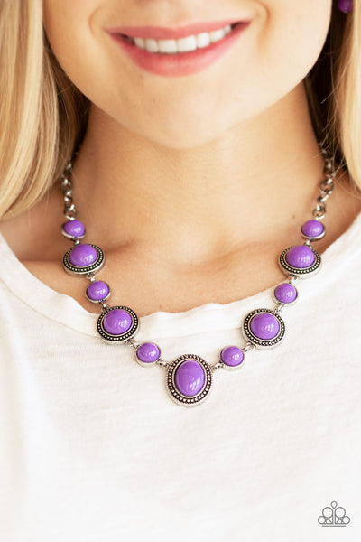 Voyager Vibes - Paparazzi - Purple Necklace - TheSavvyShoppersJewelryStore