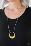 Count To Zen - Yellow - Paparazzi Necklace - TheSavvyShoppersJewelryStore