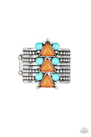 Paparazzi Point Me To Phoenix - Orange and Turquoise Ring