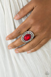 Making History - Red - Paparazzi Ring - TheSavvyShoppersJewelryStore