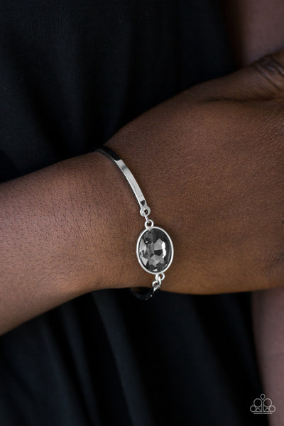 Paparazzi Definitely Dashing - Silver Bracelet with Smoky Gemstone