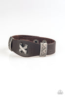 Paparazzi Tread Carefully - Brown Mens Bracelet