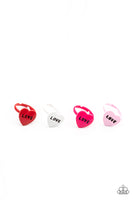 Starlet Shimmer Ring - Red White Pink - Paparazzi LOVE Heart Ring for Little Girls - TheSavvyShoppersJewelryStor