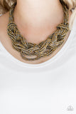 City Catwalk - Brass - Paparazzi Seed Bead Necklace - TheSavvyShoppersJewelryStore