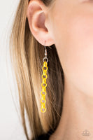 Paparazzi Turn Up The Volume - Yellow & Silver Necklace