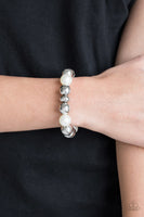 Paparazzi Upper Manhattan - Silver and Pearl Bracelet