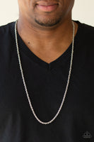 Paparazzi The Go-To Guy - Silver Men's Necklace