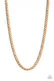 Paparazzi Undefeated - Gold Necklace for Men