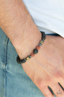 Paparazzi Empowered - Red & Black Beaded Bracelet for Men