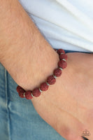 Paparazzi Luck - Red Mens Bracelet