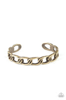 Paparazzi LINK Tank - Brass Cuff Bracelet